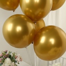 50 GOLD 12" Biodegradable Latex Metallic Balloons Party Wedding Decorations