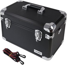 HMF Alu Transportkoffer Aufbewahrungskoffer Kamerakoffer schwarz Schutzkoffer