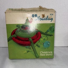 Vintage National Holiday Traditions Real Christmas Tree Stand NEW IN BOX Metal
