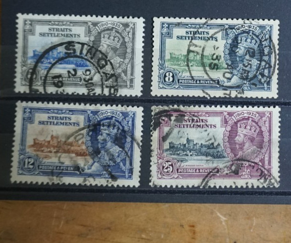 Straits Settlements Silver Jubilee set #213-16 used