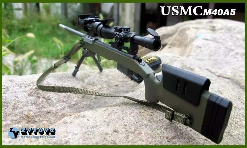 Modelo de rifle de francotirador verde 1/6 M40A5 USMC para figuras de acción Hot Toys Soldier de 12" Foto 2 de 4