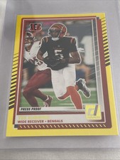 2025 Panini Donruss Tee Higgins #15 Press Proof Yellow