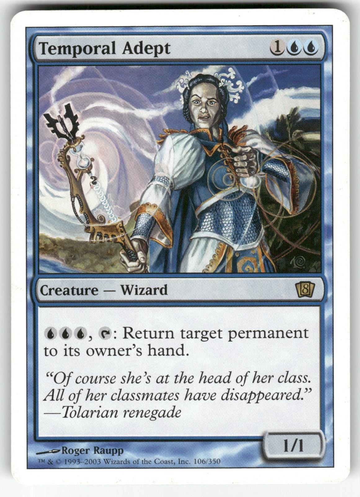 Temporal Adept 106 Rare 8th Edition Magic: The Gathering Near Mint