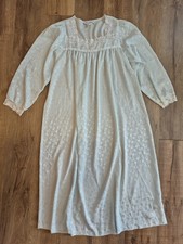 Christian Dior Vintage Nightgown Baby Blue Lace Trim Victorian Grannycore Silky