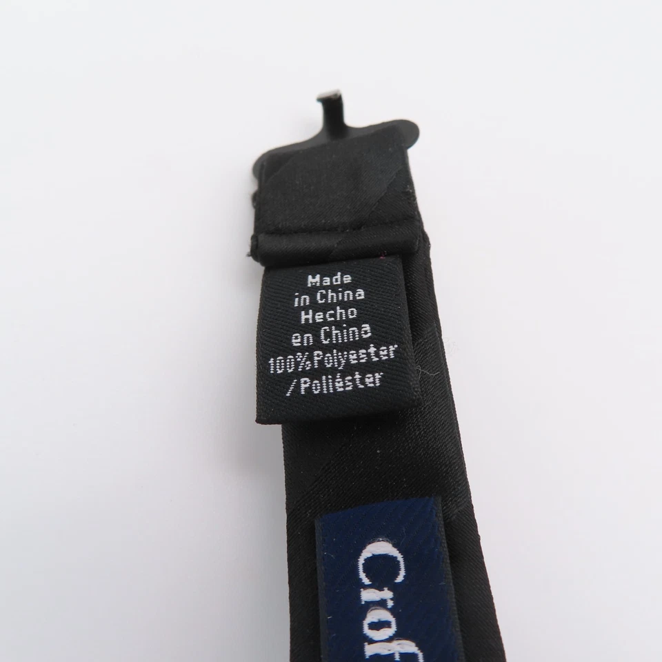 Галстук-бабочка Croft & Barrow черный в полоску ширина 2,25 дюйма предварительно завязанный полиэстер смокинг официальный - Изображение 4 из 4