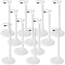 12 Pcs Doll Stands for 8 to 14 Inches Adjustable Dolls Figure Stand Display w...