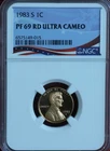 1983-S Lincoln Memorial Cent Proof — photo from another recent sale