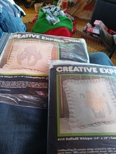 Create Expressions 2 New Kits Candlewicking Pillows 14x14" Usa Made Iris Daffidi