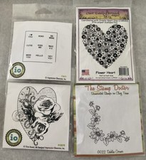 Valentines Cling Stamp Lot Of 4 New Stamps Perfect For Valentine s Day Cards