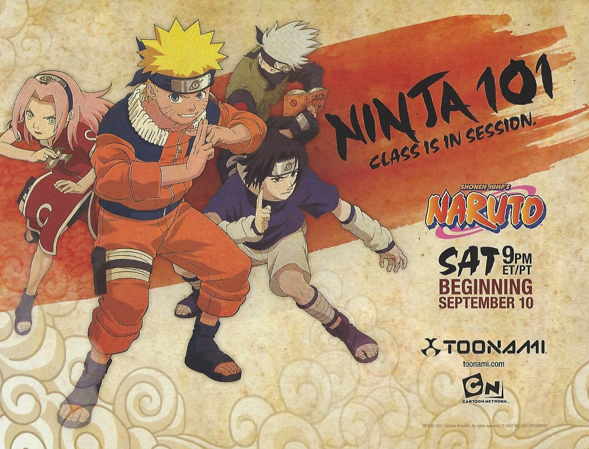 2005 Shonen Jump Naruto Toonami Anime Cartoon Network Print Ad