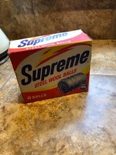 VINTAGE Supreme Steel Wool Balls Box - Original with single steel wool ball 