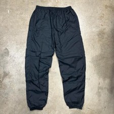 Vintage 90s Nike Black Windbreaker pants tonal swoosh Large