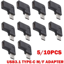 5/10PCS 90  Right Angle USB 3.1 Type C Male To Female USB-C Converter Adapter US