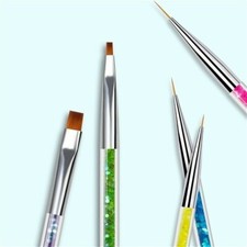 5 X Nail Art Dotting Stift 2 Weg DIY Maniküre Bürsten Werkzeuge UV Gel Bemalen