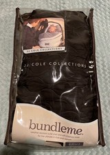 JJ COLE URBAN BUNDLEME BLACK/GRAY FLEECE ZIP INFANT CAR SEAT STROLLER COVER EUC