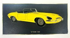 E Type Jaguar Convertible 1961 Jag Plastic Plaque Desk Sign Unipart Leyland Cars