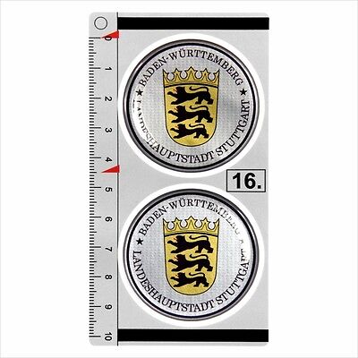 2x baden wurttemberg GERMANY coat of arms stickers new