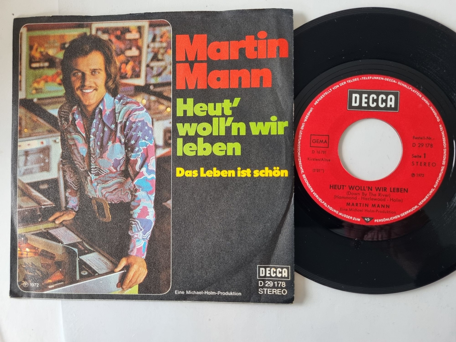 Martin Mann - Heut' Woll'n Wir Leben 7'' Vinyl Germany
