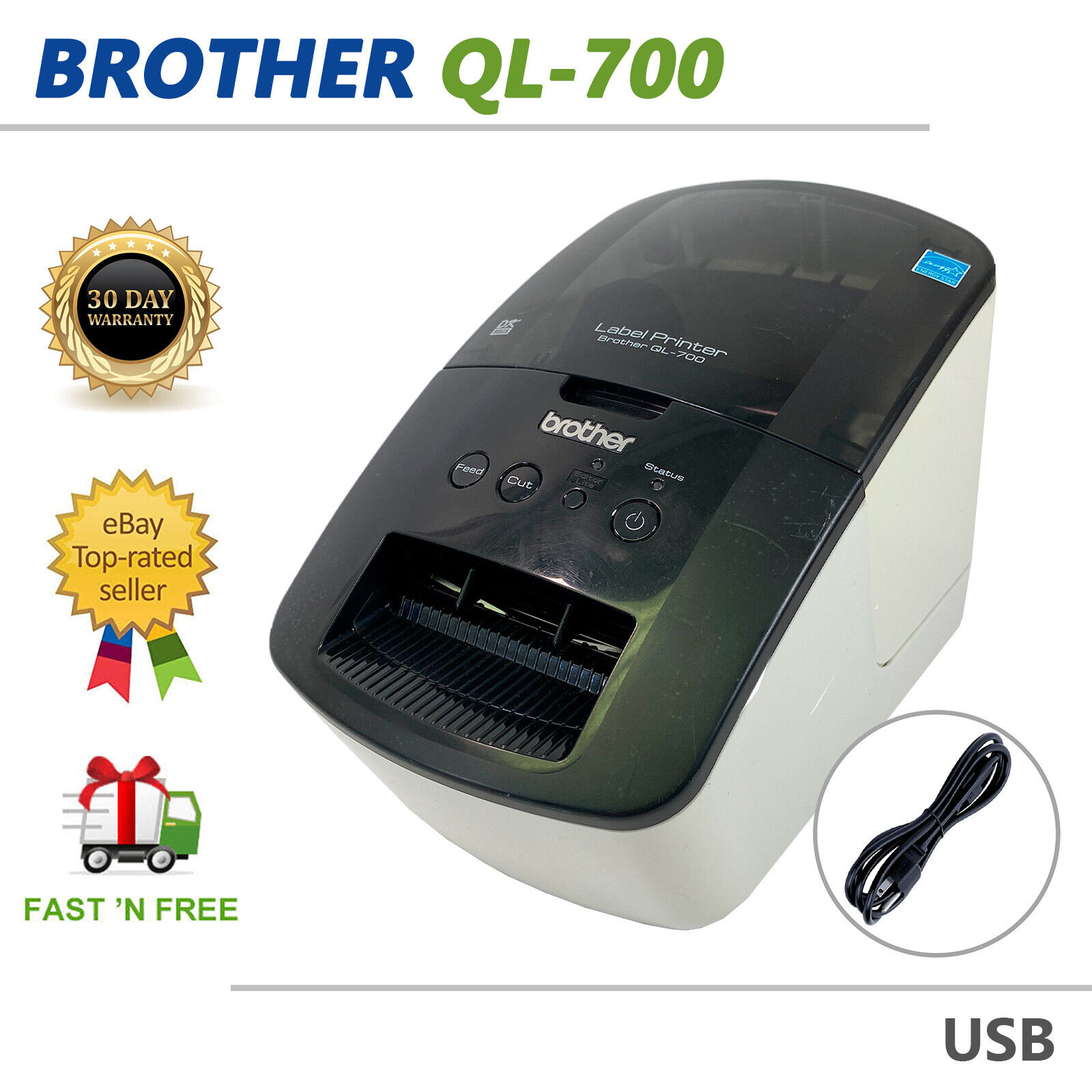 Optimal Notesbog dome Brother QL-700 Professional Direct Thermal Label Printer USB | eBay