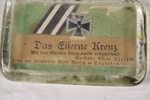 B10/ Gedenk- oder Ehrenschale aus Glas für das eiserne Kreuz von 1914 /S357 - Bild 3 von 11