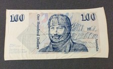 🔶️AUSTRALIA $100 DOLLAR BANKNOTE D. MAWSON FRASER JOHNSTON BATH BEACH TOWEL