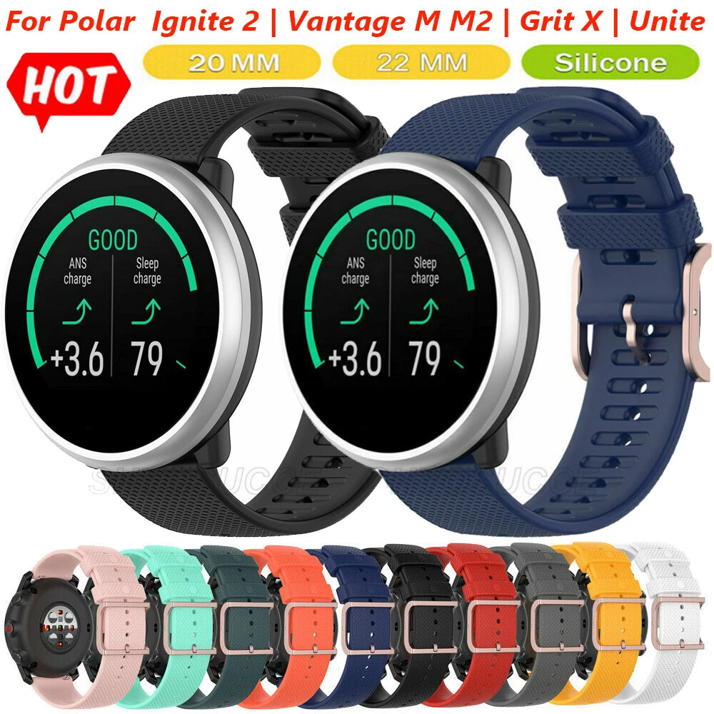 For Polar Ignite 2, Unite, Grit X, Vantage M/M2 Sports Silicone Wrist Band  Strap