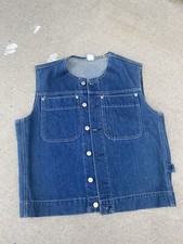 Vintage Levi  s Movin on denim Jean VEST Sz M
