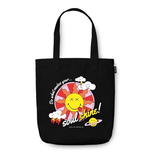 Borsa Di Tela Smiley Quirky Comics
