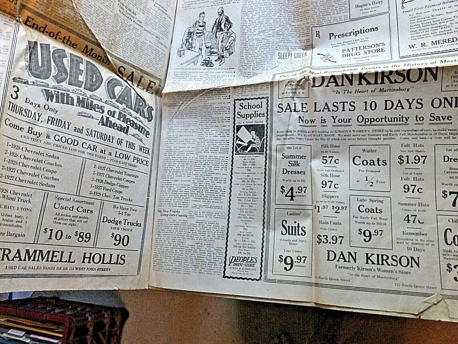 MidEast Moslem Uprising Headline. 1929 Martinsburg Journal Newspaper