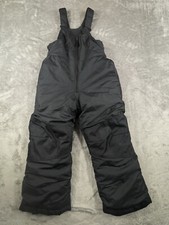 All In Motion Snow Bibs Kids Unisex XS Black Lined Water Wind Resistant