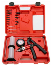 KIT 22 PEZZI POMPA DA VUOTO MANUALE PER SPURGO FRENI FRIZIONE AUTO MOTO   TESTER