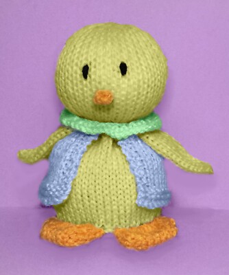 STRICKANLEITUNG - Mein erstes Küken schoko orange Hülle /13 cm Ostern Spielzeug