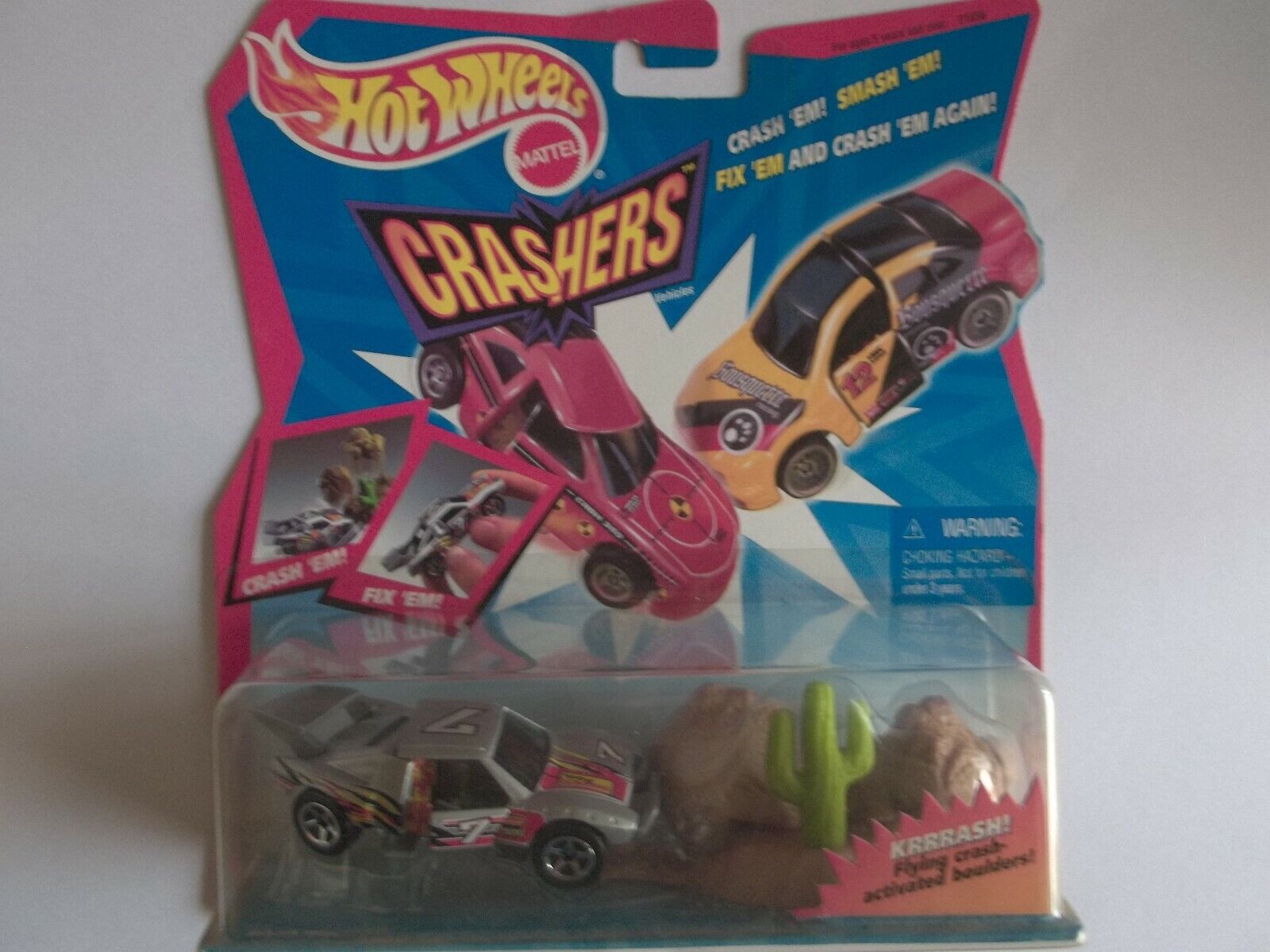 Hot Wheels Crashers 2 Double Damage Crash & Smash Vehicle Toy Car Set