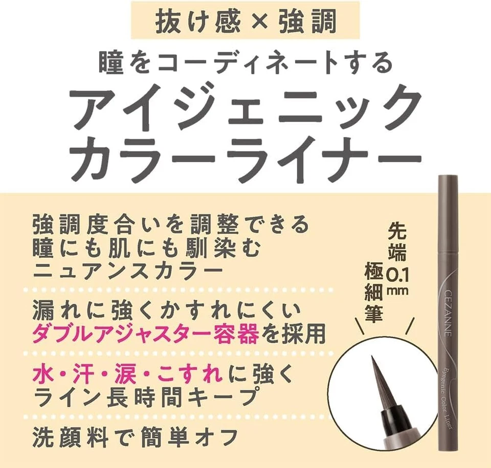 Cezanne Eyegenic Color Liner 20 Rosy Brown 0.4ml Made In Japan - Image 3 of 4