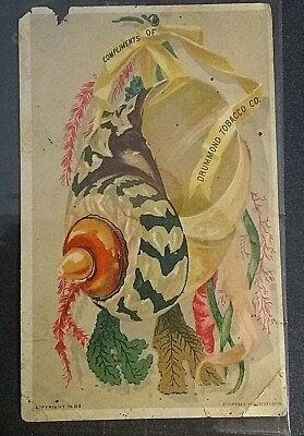 1885 Drummond Tobacco Co. Trade card sealed in a plastic sleeve