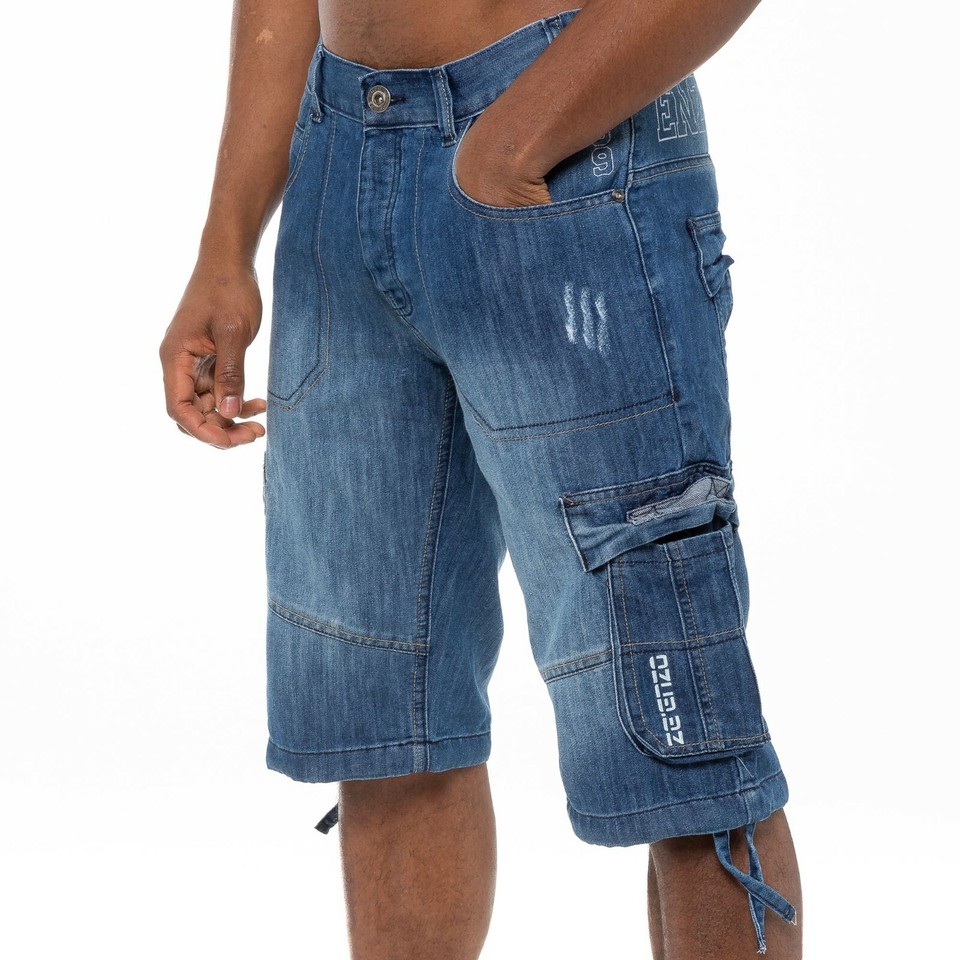 989Zé ENZO Mens Shorts Cargo Combat Casual Fleece Gym Training - Foto 8