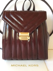 michael kors burgundy backpack