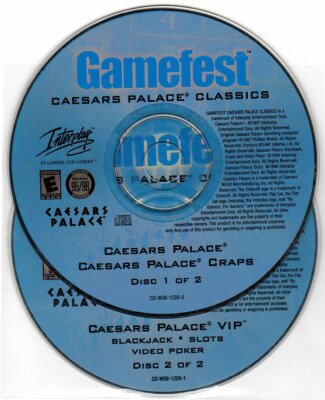Gamefest: Caesars Palace Classics (5 Games) (2PC-CDs, 1997) - NEW CDs in SLEEVE