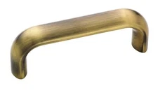 Kitchen Cabinet Hardware Handle Pull 3" Center to Center Elegant Brass - pack o