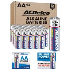24 Count ACDelco Super Alkaline AA Batteries – Long Lasting & Leak Resistant 0.45 per gallon
