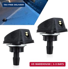 2 PCS Car Front Windshield Washer Nozzle, 0.31" Connector Single Hole Fan-Shaped