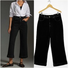 Pilcro The Skipper High-Rise Wide Leg Pants Black Size 30 Anthropologie