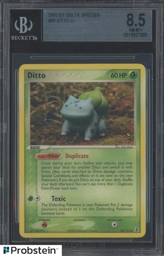 2005 Pokemon EX Delta Species #36 Ditto BGS 8.5 NM-MT+