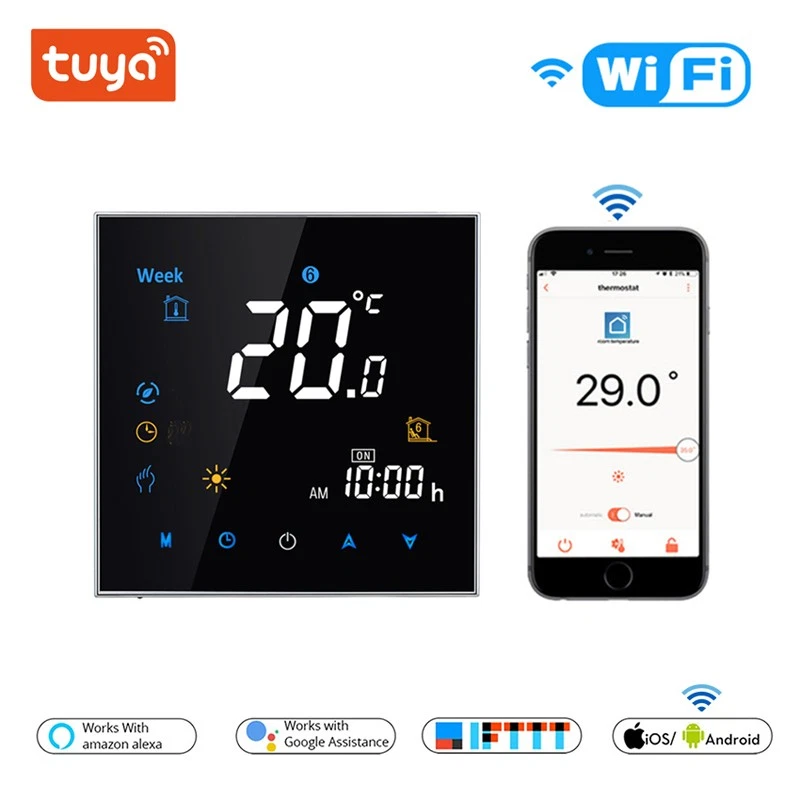 LCD Display APP Voice/WIFI Control Smart Thermostat Works For Alexa Google Home
Opens in a new windo