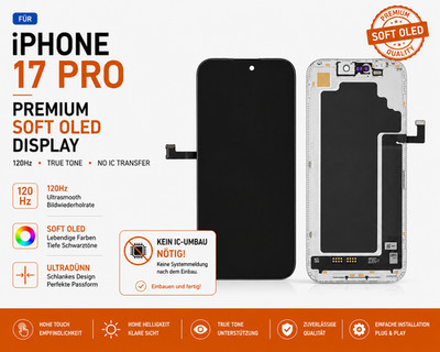 iPhone 17  Pro  Display Soft OLED 120Hz Touchscreen Ohne Fehlermeldung