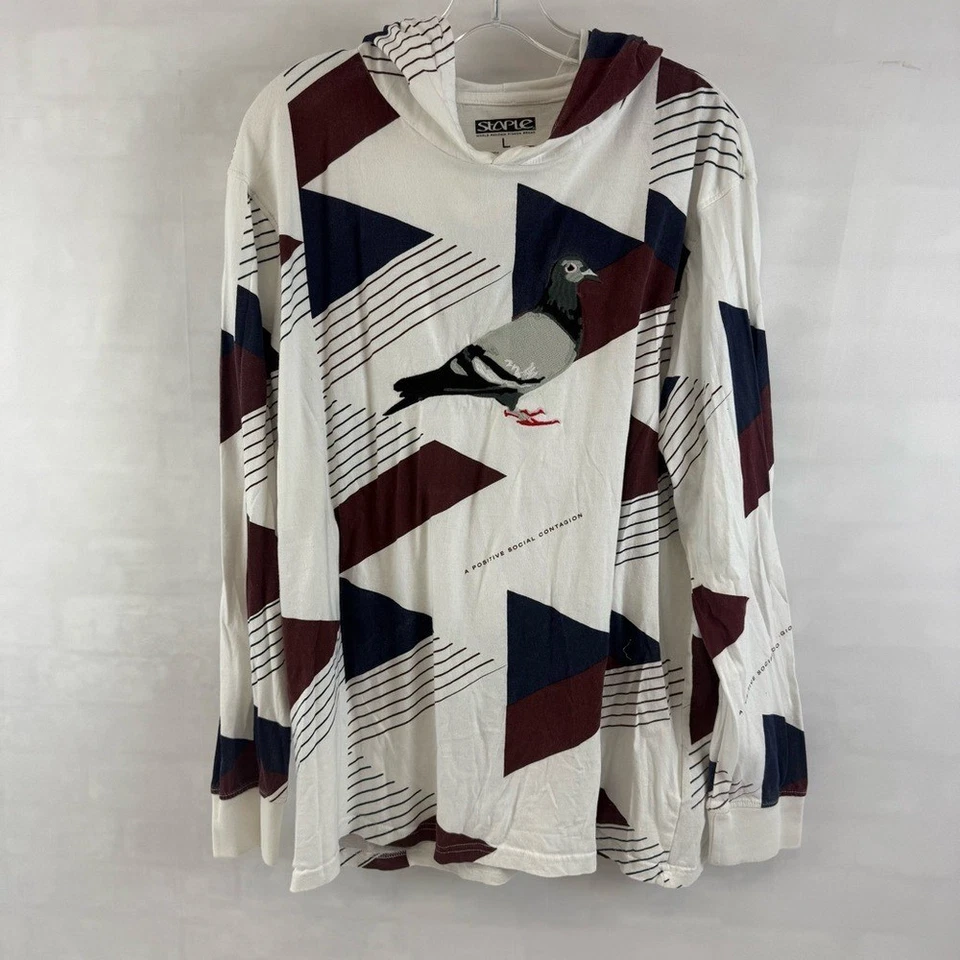 Staple Pigeon Sudadera con Capucha Manga Larga Camisa Gráfico Geométrico Ropa de Calle Talla Grande Foto 4 de 4
