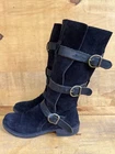 FIORENTINI+BAKER, Time-less 3 Buckle Black Suede Iconic Boot Size 39| US 9