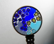 Millefiori Murano Glass Italy 4" Vintage Souvenir Spoon Sterling 925 Silver