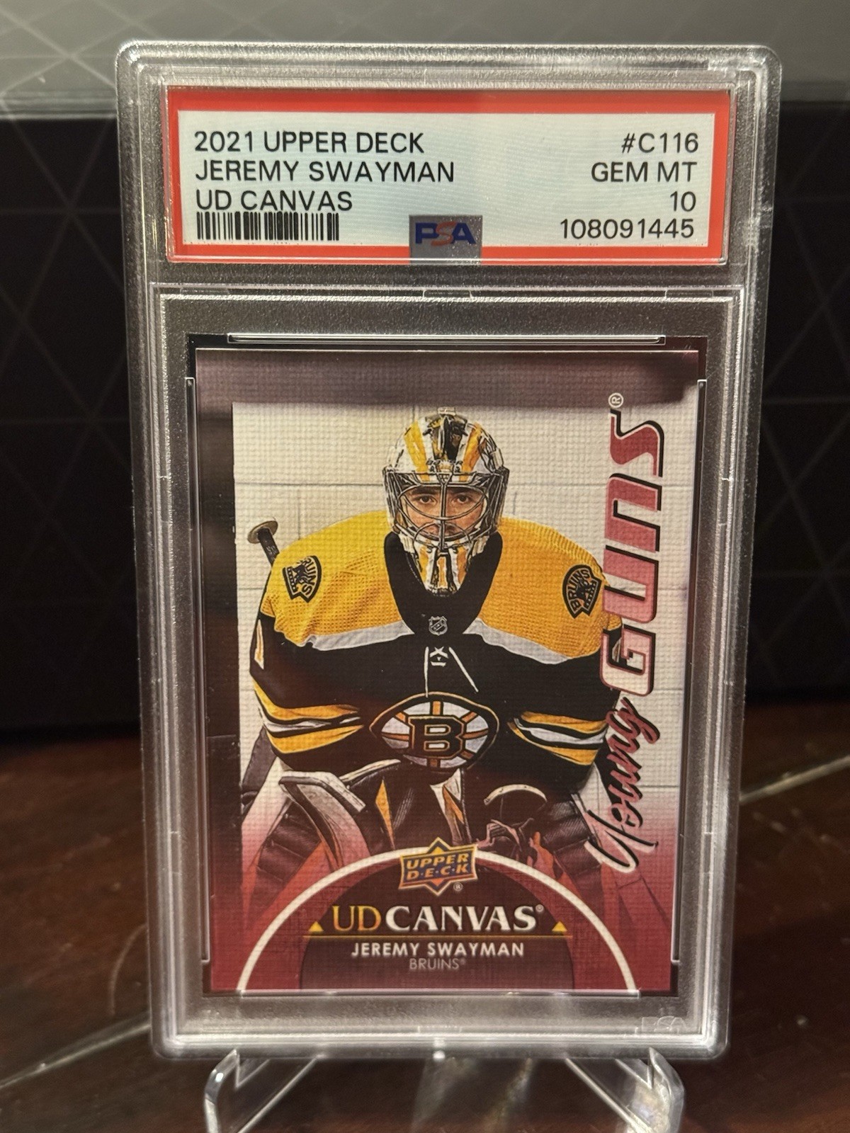 2021-22 Upper Deck - Jeremy Swayman - UD Canvas Young Guns #C116 RC PSA 10