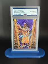 Shaquille O'Neal Signed 2024 Topps Finest Showstoppers Card Purple 13/125 (PSA)